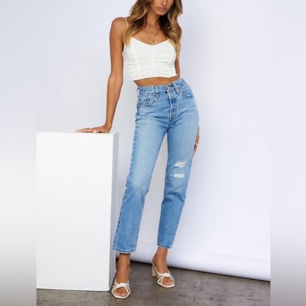 Levi’s Premium 501 Original Cropped Jeans Luxor Reconstruction Straight Leg